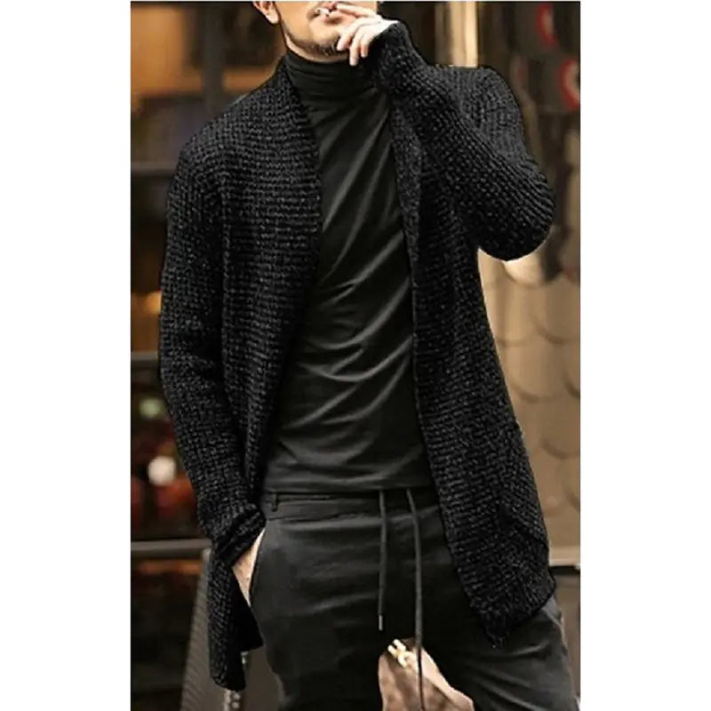 Noir Knit Overcoat