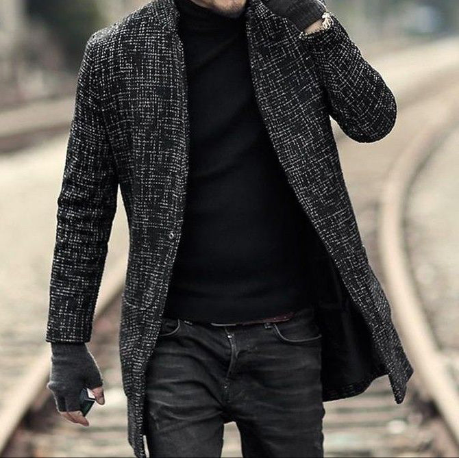 Noir Knit Overcoat